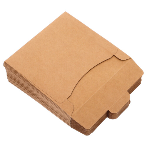 200Pcs Khaki Paper Dvd Covers Cd Storage Sleeves for Gift Packaging 1