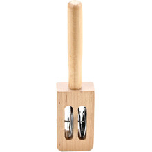 4Stk Kinder Lernspielzeug Holz Schlaginstrument Percussion Hellgelb