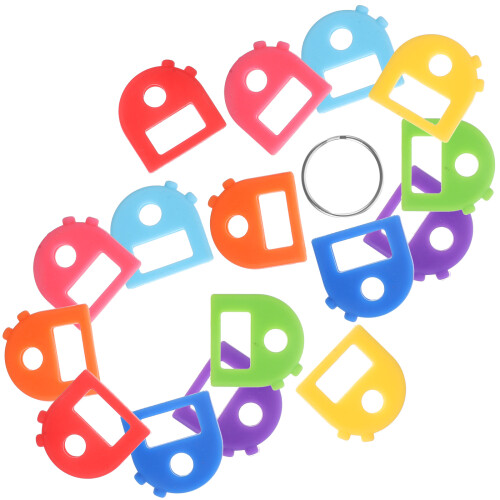 64Pcs Assorted Color Silicone Key Covers Caps Reusable Key Markers 1