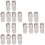 18Pièces Support Tringle Salle De Bain Alliage Épais Couleur Argent 8