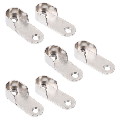 18Pièces Support Tringle Salle De Bain Alliage Épais Couleur Argent 2