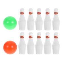 2Sets Mini Bowling Weiß Robust Zum Basteln Und Puppenhaus Deko