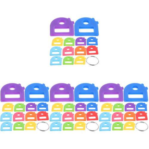 64Pcs Assorted Color Silicone Key Covers Caps Reusable Key Markers 2