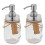4Pièces Distributeurs Lotion Acier Argenté Élégant Pour Pots Mason 6