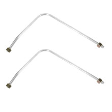 2Pièces Tuyau De Remplacement Aluminium Pour Compresseur D'air Argenté