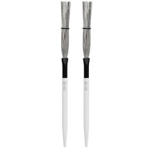 3Paires Brosse Pour Batterie Jazz Acier Fil Et Bois Blanche