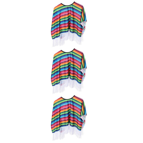 3Pièces Capes Halloween Enfant Polyester Costume Mexicain 2