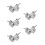 5Pièces Accessoires Scène Aluminium -Lumière Double Boucle Argent 7