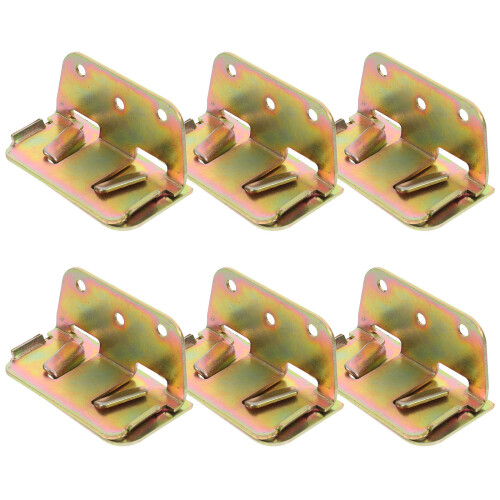 12Pièces Support U Pour Lit - Fixations Rail Lit Orange Solides 2