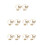 10Pièces Fixations Rideaux Métal Décoratives Utiles 4