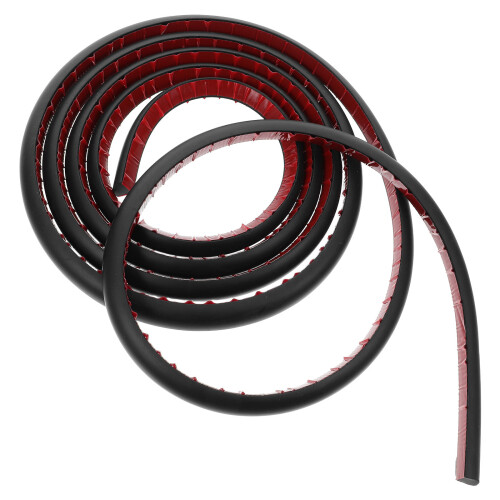 2Pièces Bande D'étanchéité Décorative PVC Flexible Noire Auto-Adhésive 2