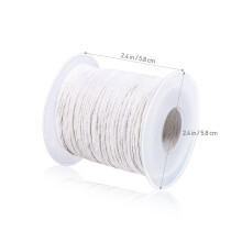 2Pièces Mèches Tressées Coton Blanches Pour Fabrication De Bougies DIY