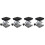 4Pièces Support Cric Levage Noir Inox Laboratoire Ajustable 6