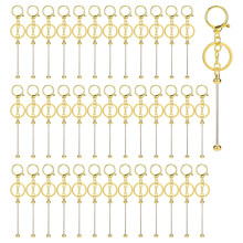 40pcs Beadable Keychain Bars, Metal Beaded Keychain Blank Keychains Key Chain Charms Making Accessories for DIY