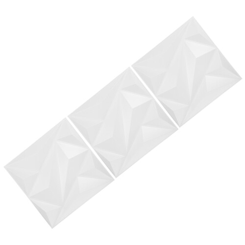 12Pcs White 3D PVC Wall Panels for Interior Wall Decor and Background 1