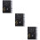 3Pièces Partitions Noir PP Pour Bureau 11