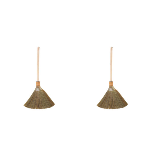 2Pièces Balais Petit Manche Bois Douce Pour Sols Tables 2