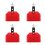 4Pièces Kit Batterie Bloc Percussion Rouge Accessoire Pour Enfants 7
