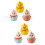 6Pcs Plastic Toothpick Organizer Press-Type Lidded Cute Chick Design 6