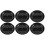 6Pièces Cendrier Noir Rond Durable Avec Fentes Pour Et Table 6