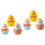 6Pcs Plastic Toothpick Organizer Press-Type Lidded Cute Chick Design 4