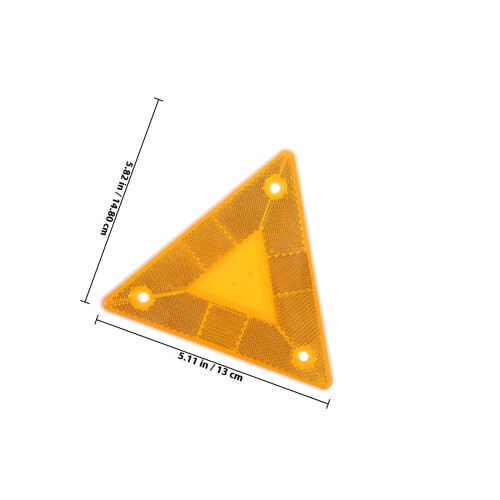 8Pièces Triangle Avertisseur Réfléchissant Jaune Pour Véhicule Auto 1