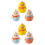 6Pcs Plastic Toothpick Organizer Press-Type Lidded Cute Chick Design 5