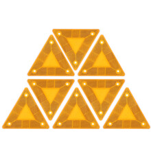 8Pièces Triangle Avertisseur Réfléchissant Jaune Pour Véhicule Auto