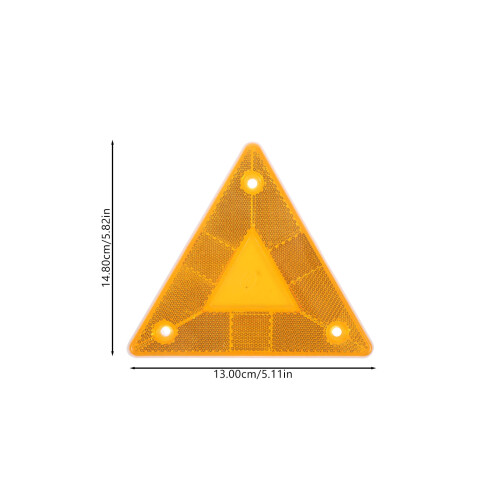 8Pièces Triangle Avertisseur Réfléchissant Jaune Pour Véhicule Auto 2