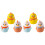 6Pcs Plastic Toothpick Organizer Press-Type Lidded Cute Chick Design 2
