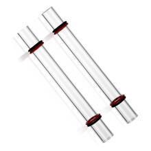 2Pieces Polymer Clay Roller Tools Acrylic Round Tube Roller Acrylic Rod Clay Rolling Pin with Thick Ring Kit DIY Polymer