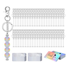 Beadable Keychain Bars Bulk Blank Cute Keychains Bar for Beads Purse Keychains for Women ,Beadable Keychain Bar