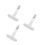 3Pcs White Plastic Feeding Part Smoothie Maker Replacement for Cafes 6