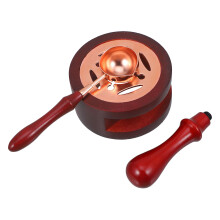 1Ensemble Outil Fusion Cire Sceau Bois Cuivre Design