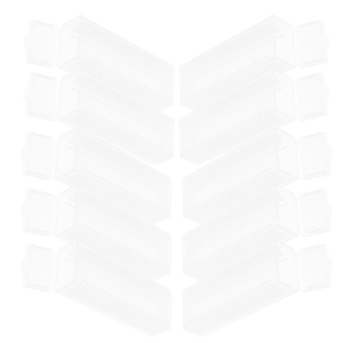 10Pièces Boîte Plastique Rangement Slides Microscope Usage Laboratoire 2