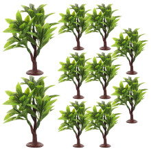 30Pcs Plastic Mini Trees for Desk and Home Decor Assorted Colors