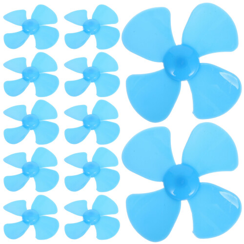 80Pcs Blue Plastic Mini Fan DIY Replacement for Model Props 1
