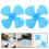 80Pcs Blue Plastic Mini Fan DIY Replacement for Model Props 9