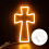 White Acrylic Neon Cross Lamp Energy-Efficient Jesus Wall Light 8