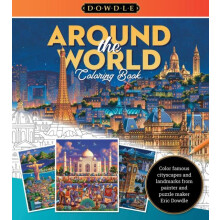 Around the World Coloring Book by Eric Dowdle Paperback Book