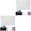 2Sets Magnetic Refrigerator Boards Assorted Colors Practical Dry Erase 5