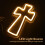 White Acrylic Neon Cross Lamp Energy-Efficient Jesus Wall Light 5