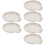 6Pcs Small White Ceramic Spoon Holder for Kitchen Table Use 6