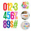 9Sets Waterproof Vinyl Number Decals Assorted Colors for Mailbox Use 10
