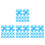 80Pcs Blue Plastic Mini Fan DIY Replacement for Model Props 5