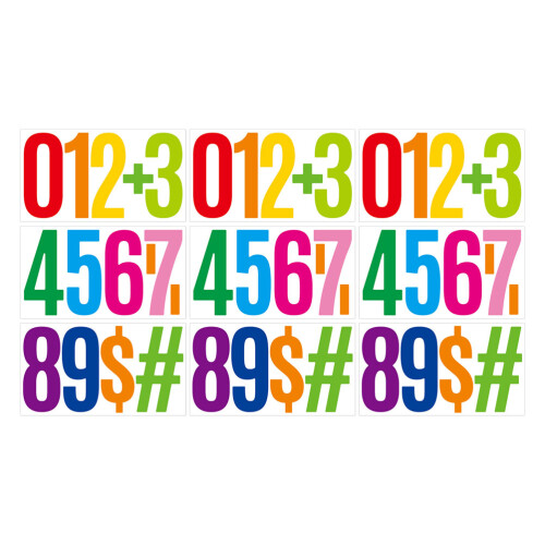 9Sets Waterproof Vinyl Number Decals Assorted Colors for Mailbox Use 1