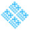 80Pcs Blue Plastic Mini Fan DIY Replacement for Model Props 4