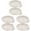 6Pcs Small White Ceramic Spoon Holder for Kitchen Table Use 2