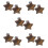 10Pcs Elegant Dark Brown Car Air Vent Clips Accessories 10