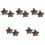 10Pcs Elegant Dark Brown Car Air Vent Clips Accessories 5
